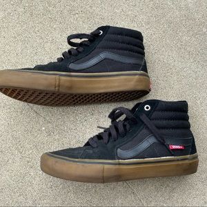 Vans Skate Sk8-Hi Pro black gum sole men 7 women 8.5
